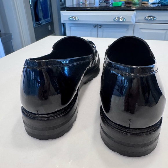 NEW Kate Spade BLACK PATENT Leather Women's Loafers With Rhinestone Size 8 - Picture 5 of 9